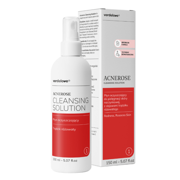 Acnerose-Cleansing-Solution-box-tradzik-rozowaty Płyn Oczyszczający Acnerose na Trądzik Różowaty 150ml